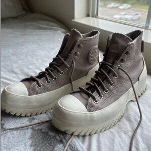 Converse Run Star Hike High Top Sneakers – Taupe Leather